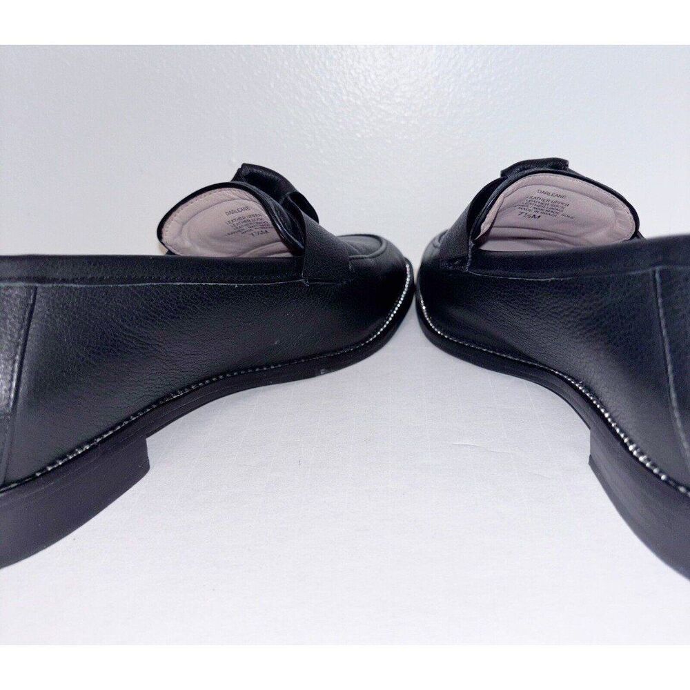 Antonio Melani Darlene Black Leather Loafers 7.5M - Picture 6 of 11